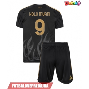 Lacne Dětský Futbalové dres Juventus Randal Kolo Muani #9 2026-27 Krátky Rukáv - Tretina (+ trenírky)